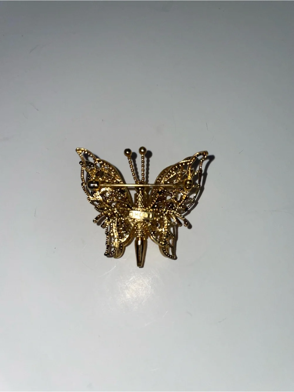 Vintage Monet Gold Butterfly Brooch Pin